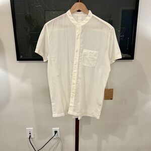 Industry of All Nations - Band Collar Madras Shirt  SS  Lightweight - Undyed